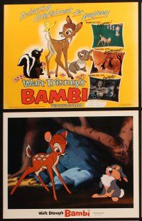 8f010 BAMBI 9 LCs R66 Walt Disney cartoon deer classic, great image frolicking in the forest!