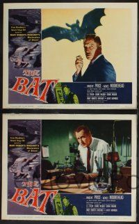 8f055 BAT 8 LCs '59 with best image of smoking Vincent Price & giant bat flying overhead!