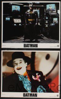 8f056 BATMAN 8 LCs '89 Michael Keaton, Jack Nicholson, directed by Tim Burton!