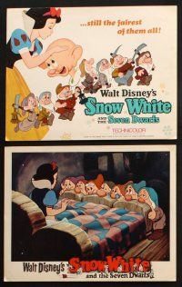 8f020 SNOW WHITE & THE SEVEN DWARFS 9 LCs R67 Walt Disney animated cartoon classic, great images!