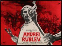8g183 ANDREI RUBLEV British quad '73 Andrei Tarkovsky, Anatoli Solonitsyn in title role!