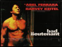 8g184 BAD LIEUTENANT British quad '92 Abel Ferrara, huge close up of nude Harvey Keitel!