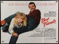 8g186 BEST FRIENDS British quad '83 Goldie Hawn & Burt Reynolds share an awkward moment!