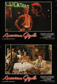 8g092 AMERICAN GIGOLO set of 8 Italian 13x18 pbustas '80 male prostitute Richard Gere is framed!