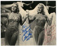 8h012 ALICE FAYE/BETTY GRABLE signed 8x10 REPRO still '80s c/u in sexy outfits from Tin Pan Alley!
