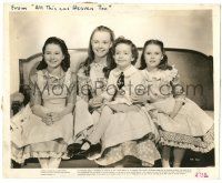 8h076 ALL THIS & HEAVEN TOO 8.25x10 still '40 Virginia Weidler & three cute girls on couch!