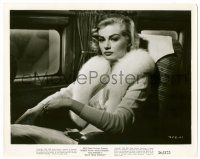 8h085 ANITA EKBERG 8x10.25 still '56 sexy close up in airplane seat from Back from Eternity!