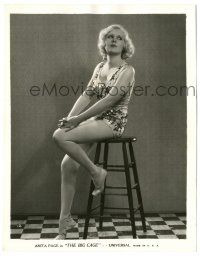 8h086 ANITA PAGE 8x10.25 still '33 full-length seated image in sequined outfit from The Big Cage!