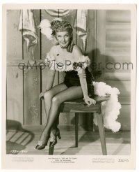 8h090 ANN SHERIDAN 8.25x10 still '53 full-length in sexy skimpy dancer outfit in Take Me To Town!