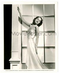 8h091 ANNA NEAGLE 8.25x10 still '39 full-length sexy portrait modeling a pretty evening gown!