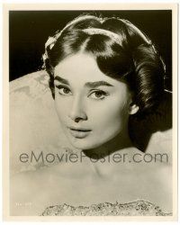 8h099 AUDREY HEPBURN 8.25x10 still '57 beautiful close portrait from Love in the Afternoon!