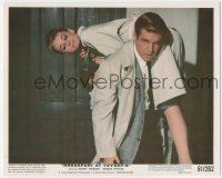 8h032 BREAKFAST AT TIFFANY'S color 8x10 still '61 Peppard carries Audrey Hepburn over his shoulder!