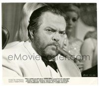 8h185 CASINO ROYALE 8x9.25 still '67 best close up of Orson Welles smoking cigar!