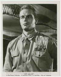 8h196 CHARLTON HESTON 8x10.25 still '54 great portrait in Air Force uniform in Lucy Gallant!