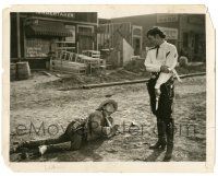 8h201 CIMARRON 8x10.25 still '31 great image of Richard Dix standing with two guns over fallen guy!