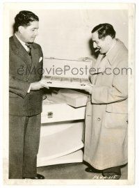 8h295 ERNST LUBITSCH 5x7 still '38 getting case of Cuban cigars from Col. Batista by Hal McAlpin!