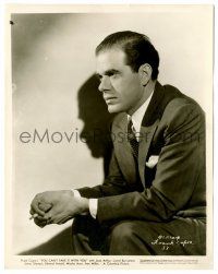 8h324 FRANK CAPRA 8x10.25 still '37 seated profile in suit from You Can't Take It With You!