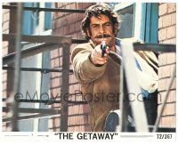 8h040 GETAWAY 8x10 mini LC '72 c/u of Al Lettieri with gun, Sam Peckinpah classic!