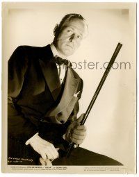 8h350 GILDA 8x10.25 still '46 best c/u of villainous husband George Macready in tux with cane!