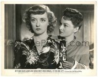 8h434 IN THIS OUR LIFE 8x10.25 still '42 close up of Olivia De Havilland behind Bette Davis!