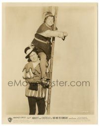 8h443 JACK & THE BEANSTALK 8x10.25 still '52 wacky Bud Abbott & Lou Costello climbing ladder!