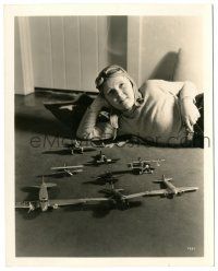 8h450 JACKIE COOPER deluxe 8x10 still '30s showing his toy airplane collection by Russell Ball!