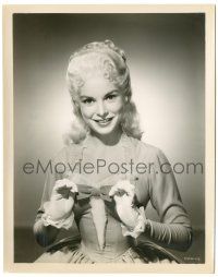 8h464 JANET LEIGH 8x10.25 still '52 sexy smiling portrait in period costume from Scaramouche!
