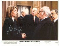 8h004 JILL CLAYBURGH signed 8x10 mini LC #6 '81 great close up from First Monday in October!