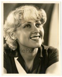 8h479 JOAN BLONDELL 8x10 still '33 close smiling portrait from Blondie Johnson by Elmer Fryer!