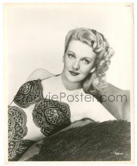 8h484 JOAN WINFIELD 8x10 still '46 wearing really cool embroidered low-cut dress with straps!