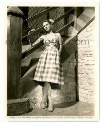 8h515 JUNE VINCENT 8.25x10 still '43 full-length in pretty gingham dress from That's the Spirit!
