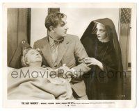 8h546 LADY VANISHES 8x10 still '38 Alfred Hitchcock, Michael Redgrave discovers bandaged Whitty!