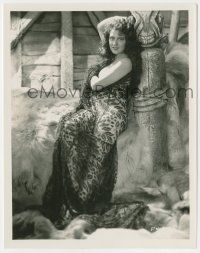 8h565 LENORE ULRIC 8x10.25 still '29 as Eskimo girl Talu from Frozen Justice on fur bed, lost film!