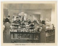 8h588 LOOKING FOR TROUBLE 8x10.25 still '34 Jack Oakie smiles at Arline Judge in line at cafeteria!