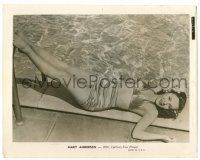 8h623 MARY ANDERSON 8x10.25 still '40s laying by swimming pool in sexy two-piece swimsuit!