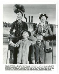 8h628 MARY POPPINS 8x10.25 still R73 Julie Andrews & Dick Van Dyke in chimeny sweep scene, Disney