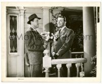 8h632 MEANEST MAN IN THE WORLD 8.25x10 still '43 Lyle Talbot smiles at Jack Benny holding flowers!