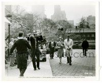 8h646 MIRAGE candid 8.25x10 still '65 Gregory Peck & Diane Baker being filmed on street!