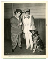 8h670 NAUGHTY NINETIES candid 8.25x10 still '45 Lou Costello w/Vivian Austin & her police dog!