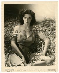 8h690 OUTLAW 8x10 still '46 sexiest portrait of Jane Russell in the hay showing her assets!