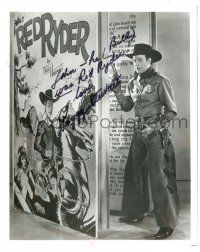 8h019 PEGGY STEWART signed 8x10 REPRO still '38 on a portrait of Bill Elliott as Red Ryder!