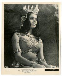 8h712 PREHISTORIC WOMEN 8x10 still '66 c/u of sexy Martine Beswick as the cavewoman queen!