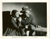 8h720 RANGERS OF FORTUNE 8x10.25 still '40 Patricia Morison hides behind Fred MacMurray with gun!