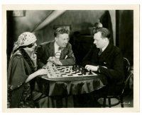 8h724 REDEMPTION candid 8x10 still '30 director Fred Niblo watches Rene Adoree playing chess!