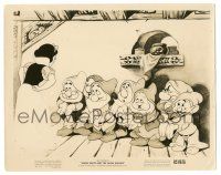 8h797 SNOW WHITE & THE SEVEN DWARFS 8x10.25 still R51 Disney, she makes them show they washed!