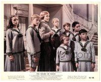 8h049 SOUND OF MUSIC color 8x10 still '65 close up of Julie Andrews with all the children!