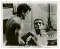 8h810 SPARTACUS 8.25x10 still '60 barechested Tony Curtis being seduced by Laurence Olivier!