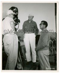 8h814 SPLIT SECOND candid 8.25x10 still '53 director Dick Powell with crew by camera by Alex Kahle!