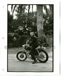 8h833 STEVE McQUEEN 8x10 still '63 far shot on motorcycle, Life Magazine File Copy by Curt Gunther!
