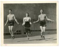 8h846 SUNDAY PUNCH 8x10.25 still '42 pretty Jean Rogers jumping rope with two barechested men!